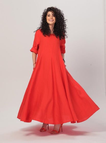 SHARON Maxi Linen Dress